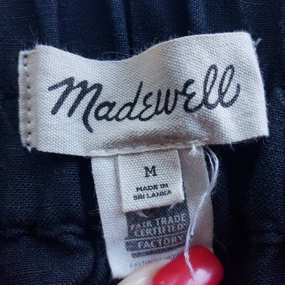 Madewell Black Linen Pants Size Medium - Picture 4 of 4